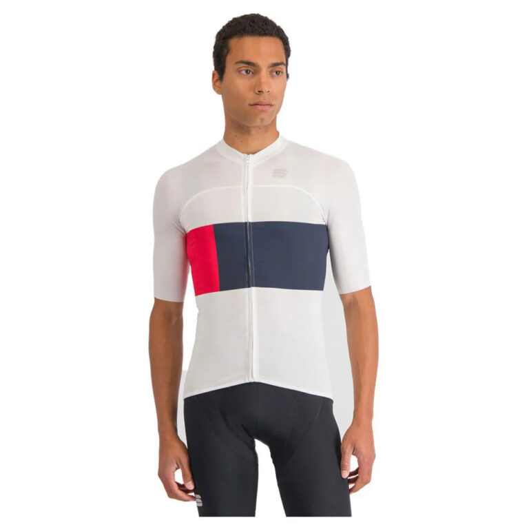 Sportful Snap Short Sleeve Jersey S White / Galaxy Blue / Red - 2XL White / Galaxy Blue / Red