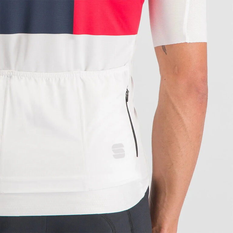 Sportful Snap Short Sleeve Jersey S White / Galaxy Blue / Red - 2XL White / Galaxy Blue / Red - Image 3