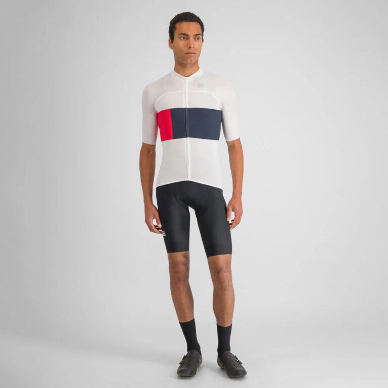 Sportful Snap Short Sleeve Jersey S White / Galaxy Blue / Red - 2XL White / Galaxy Blue / Red - Image 5