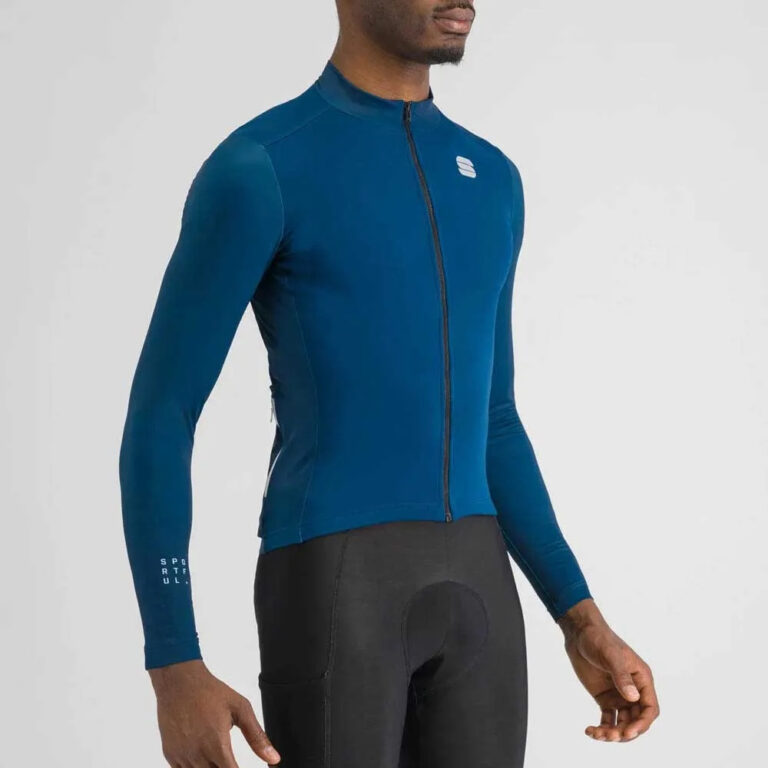 Sportful SRK THERMAL Long Sleeve Jersey 2XL Teal Blue - Image 3