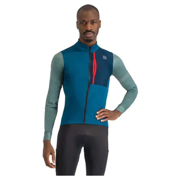 Sportful Supergiara Thermal Long Sleeve Jersey L Teal Blue / Green