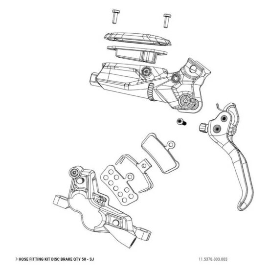 Sram Hydraulic Brake Hose Fitting Kit Set One Size Grey