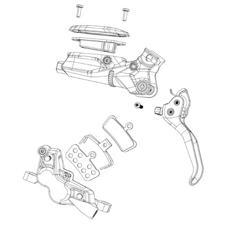 Sram Level Ultimate Stealth 4P Disc Brake Caliper One Size Silver