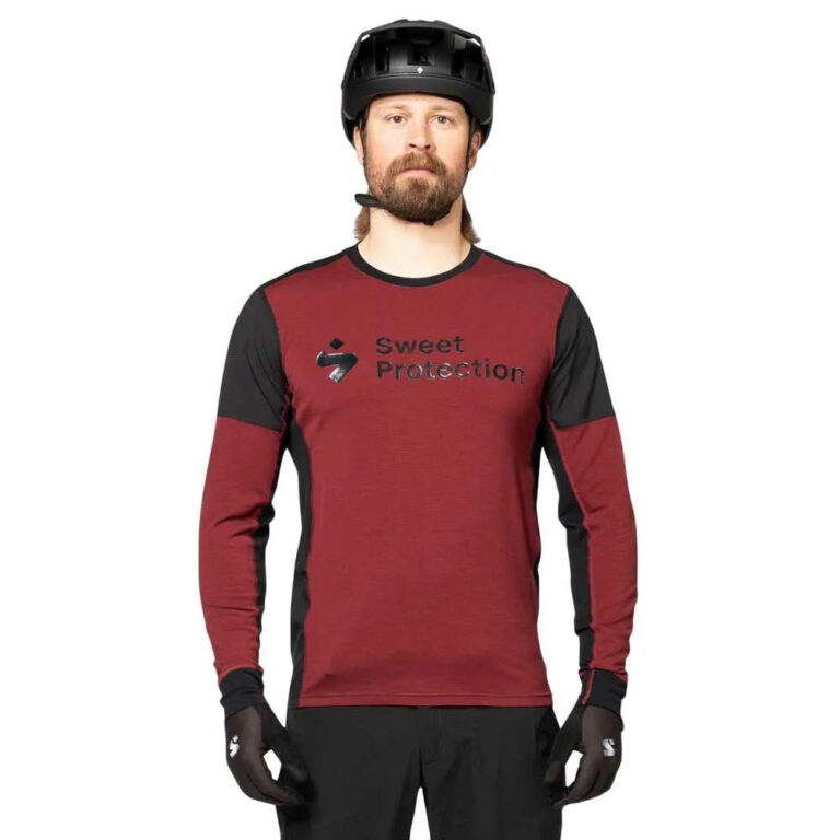 Sweet protection Sweet Protection Hunter Merino Hybrid Long Sleeve Enduro Jersey S Dark Red - XL Dark Red