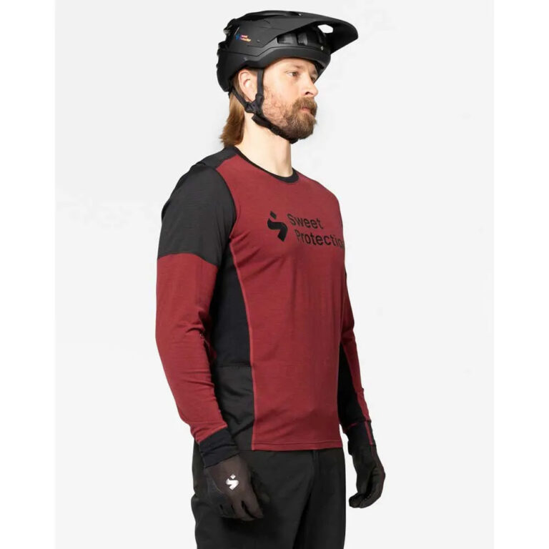 Sweet protection Sweet Protection Hunter Merino Hybrid Long Sleeve Enduro Jersey S Dark Red - XL Dark Red - Image 5