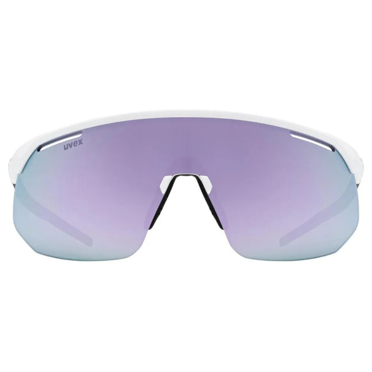 Uvex Pace One Sunglasses Supravision Mirror Lavender/CAT3 White Matt - Image 2