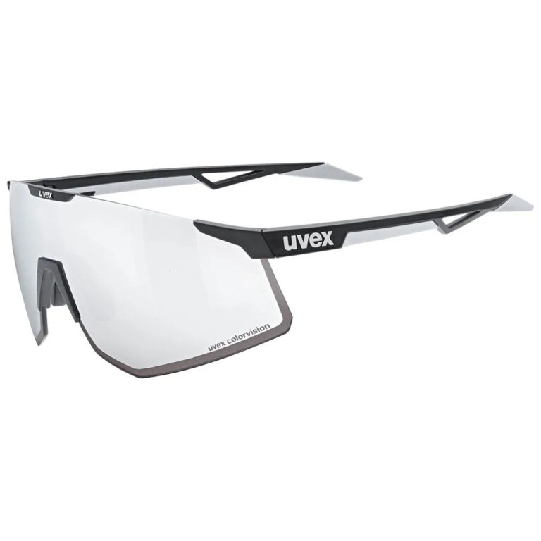 Uvex Pace Perform CV Sunglasses Colorvision Mirror Silver/CAT3 Black Matt / Black Matt