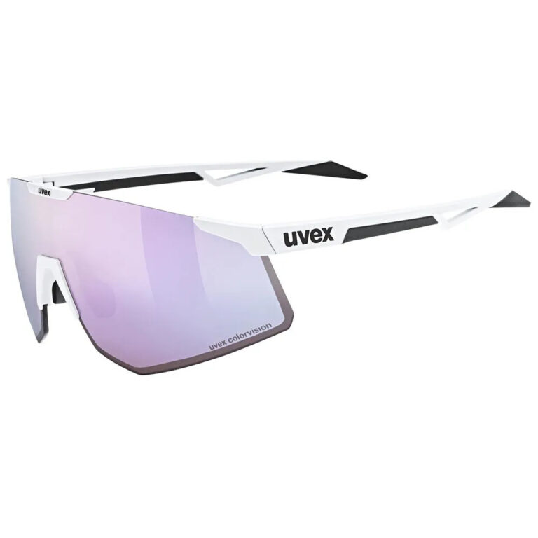 Uvex Pace Perform CV Sunglasses Colorvision Mirror Pink/CAT3 White Matt / White Matt