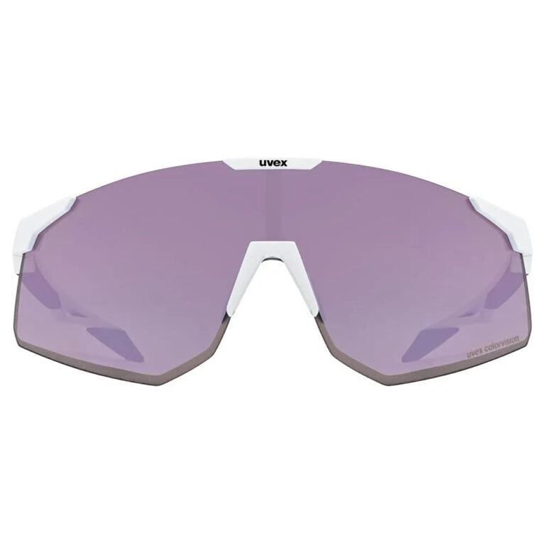 Uvex Pace Perform CV Sunglasses Colorvision Mirror Pink/CAT3 White Matt / White Matt - Image 2