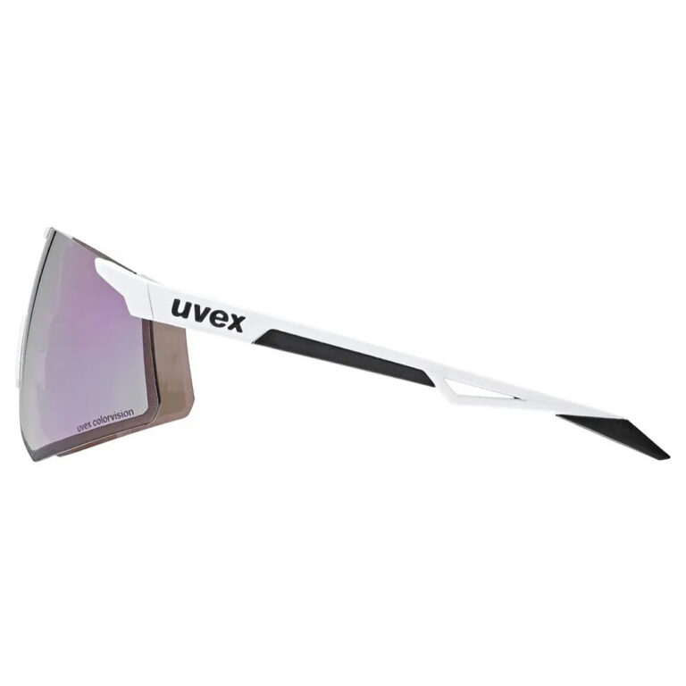 Uvex Pace Perform CV Sunglasses Colorvision Mirror Pink/CAT3 White Matt / White Matt - Image 4