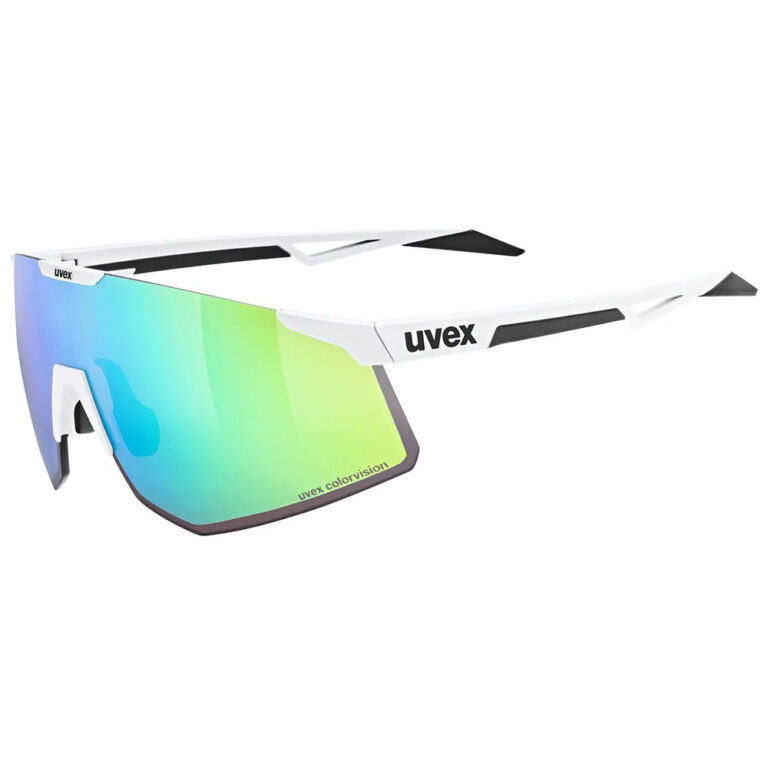 Uvex Pace Perform CV Sunglasses Colorvision Mirror Green/CAT3 White Matt / White Matt / White M