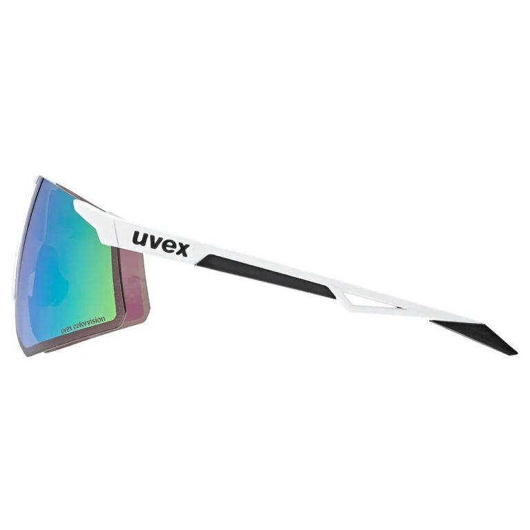 Uvex Pace Perform CV Sunglasses Colorvision Mirror Green/CAT3 White Matt / White Matt / White M - Image 4