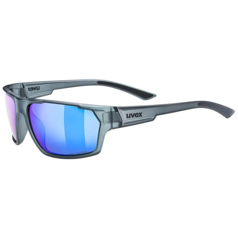 Uvex Sportstyle 233 Polarvision Mirrored Sunglasses Mirror Blue/CAT3 Smoke Matte