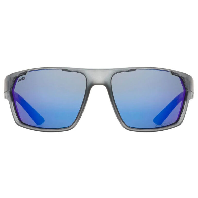 Uvex Sportstyle 233 Polarvision Mirrored Sunglasses Mirror Blue/CAT3 Smoke Matte - Image 2