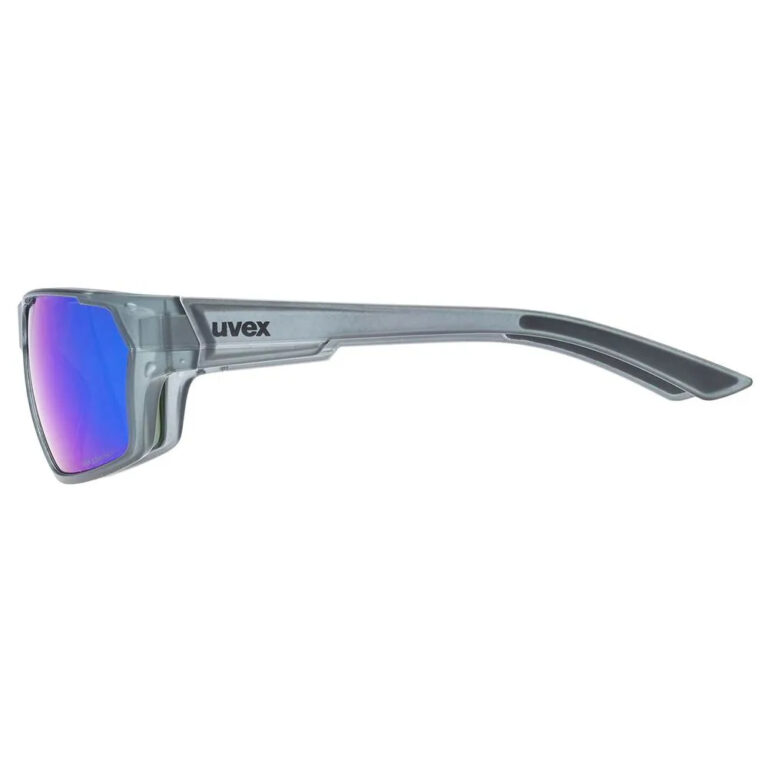 Uvex Sportstyle 233 Polarvision Mirrored Sunglasses Mirror Blue/CAT3 Smoke Matte - Image 3