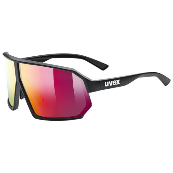 Uvex Sportstyle 237 Sunglasses Supervision Mirror Red/CAT2 Black Matt