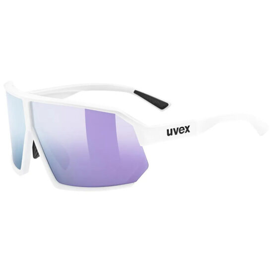 Uvex Sportstyle 237 Sunglasses Supervision Mirror Lavander/CAT3 White Matt