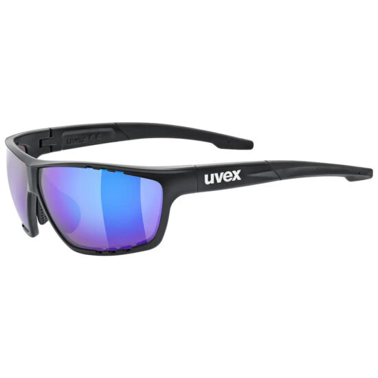 Uvex Sportstyle 706 CV Sunglasses Colorvision Mirror Blue/CAT3 Black Matt