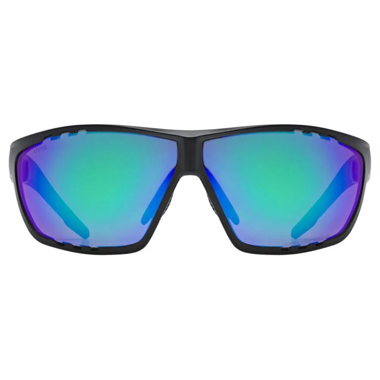 Uvex Sportstyle 706 CV Sunglasses Colorvision Mirror Green/CAT3 Black Matt / Black Matt - Image 2