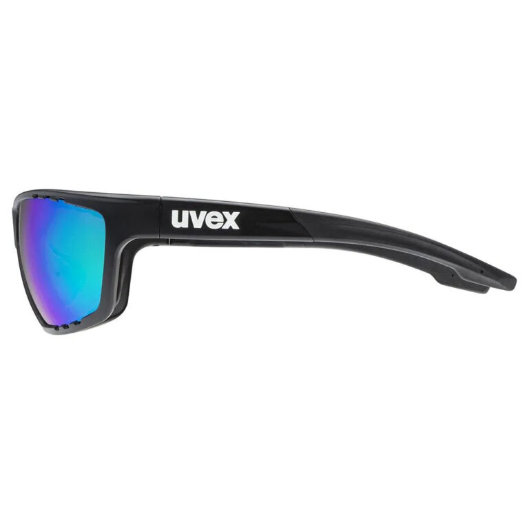 Uvex Sportstyle 706 CV Sunglasses Colorvision Mirror Green/CAT3 Black Matt / Black Matt - Image 4