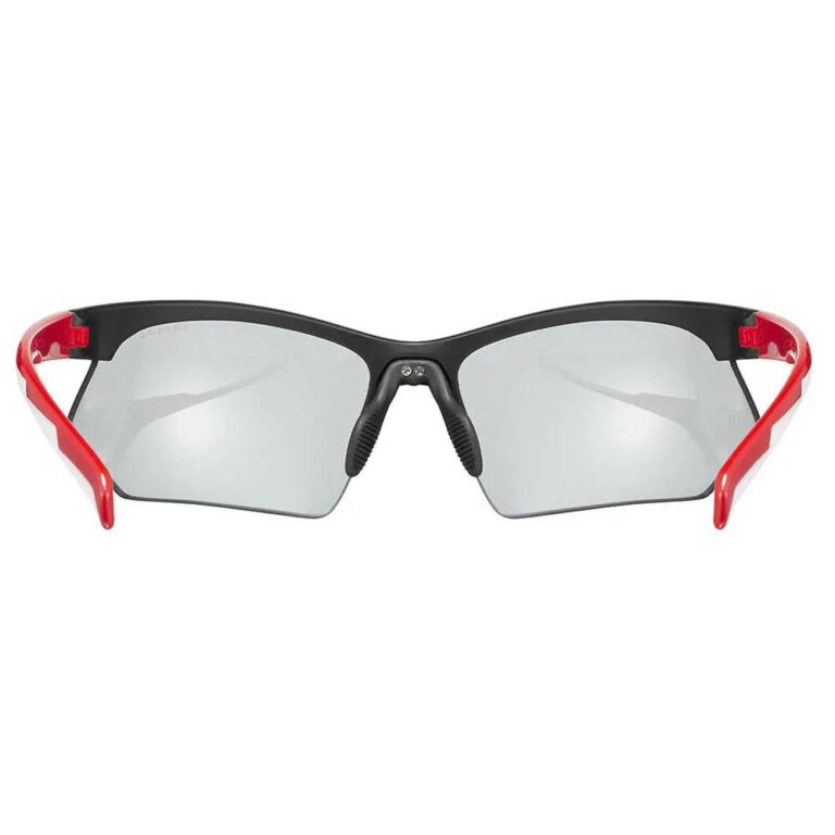 Uvex Sportstyle 802 VARIO Mirrored Photochromic Sunglasses Silver Mirror/CAT1-3 Black / Red - Image 3