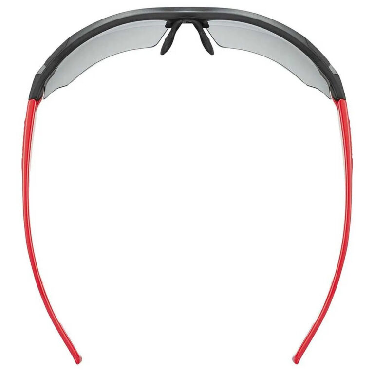 Uvex Sportstyle 802 VARIO Mirrored Photochromic Sunglasses Silver Mirror/CAT1-3 Black / Red - Image 5