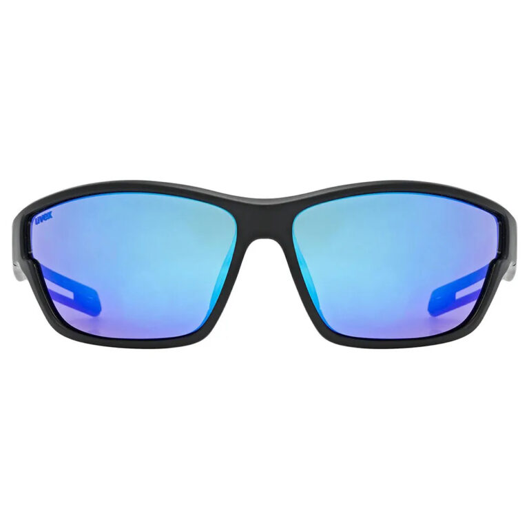 Uvex Sportstyle 806 Sunglasses Mirror Blue/CAT3 Black Matt - Mirror Green/CAT3 Black Matt - Image 2