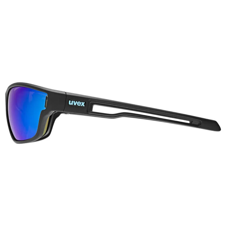 Uvex Sportstyle 806 Sunglasses Mirror Blue/CAT3 Black Matt - Mirror Green/CAT3 Black Matt - Image 4