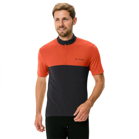 VAUDE Matera HZ Short Sleeve Jersey L Black / Red