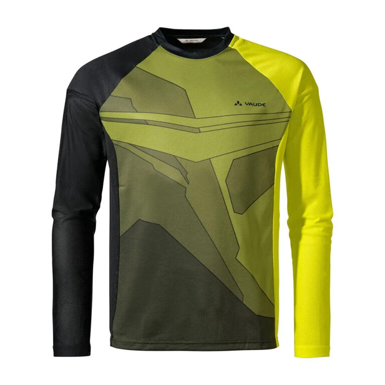 VAUDE Moab VI Long Sleeve T-shirt S Bright Green / Black - L Bright Green / Black - Image 3