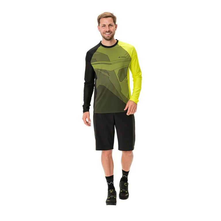 VAUDE Moab VI Long Sleeve T-shirt S Bright Green / Black - L Bright Green / Black - Image 6