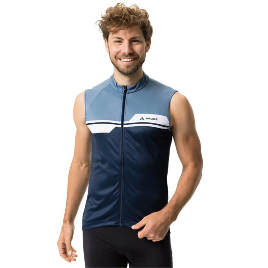 VAUDE Posta FZ Tricot Sleeveless Jersey S Blue Gray