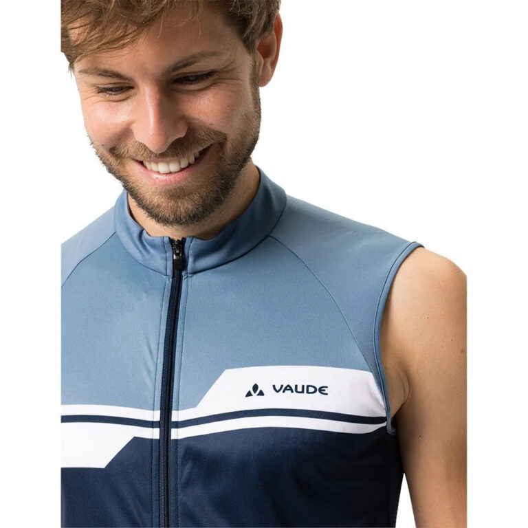 VAUDE Posta FZ Tricot Sleeveless Jersey S Blue Gray - Image 5