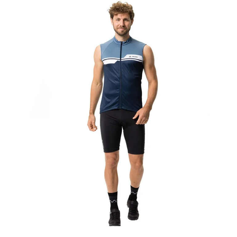 VAUDE Posta FZ Tricot Sleeveless Jersey S Blue Gray - Image 6