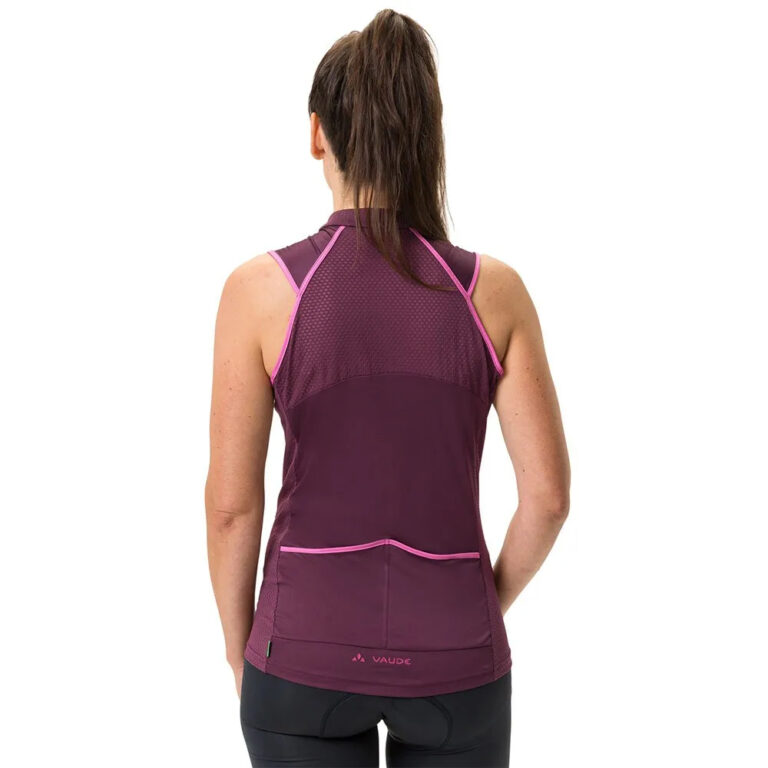 VAUDE Posta FZ Tricot Sleeveless Jersey 42 Cassis - Image 2