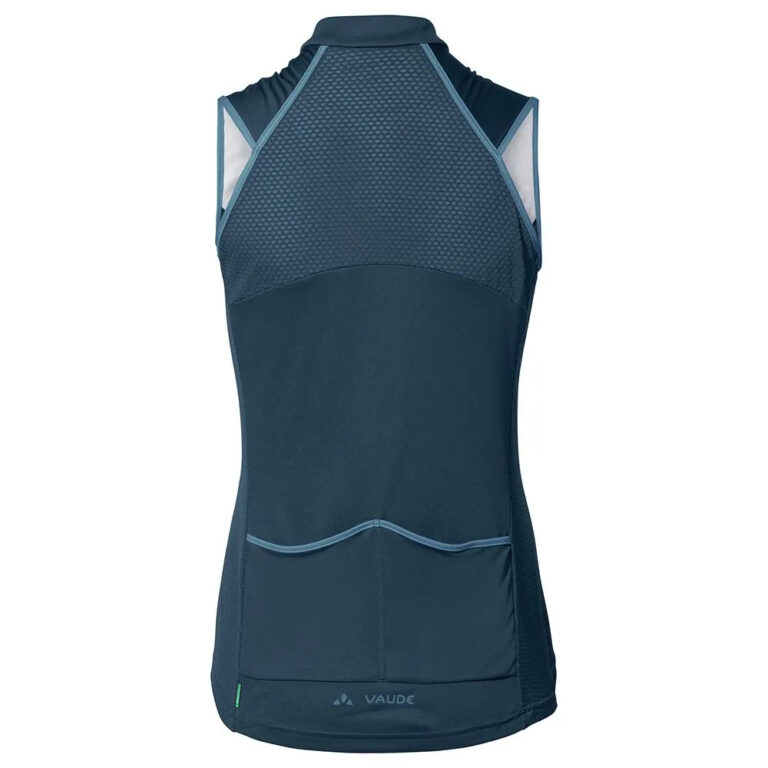 VAUDE Posta FZ Tricot Sleeveless Jersey 36 Dark Sea Uni - 44 Dark Sea Uni - Image 4