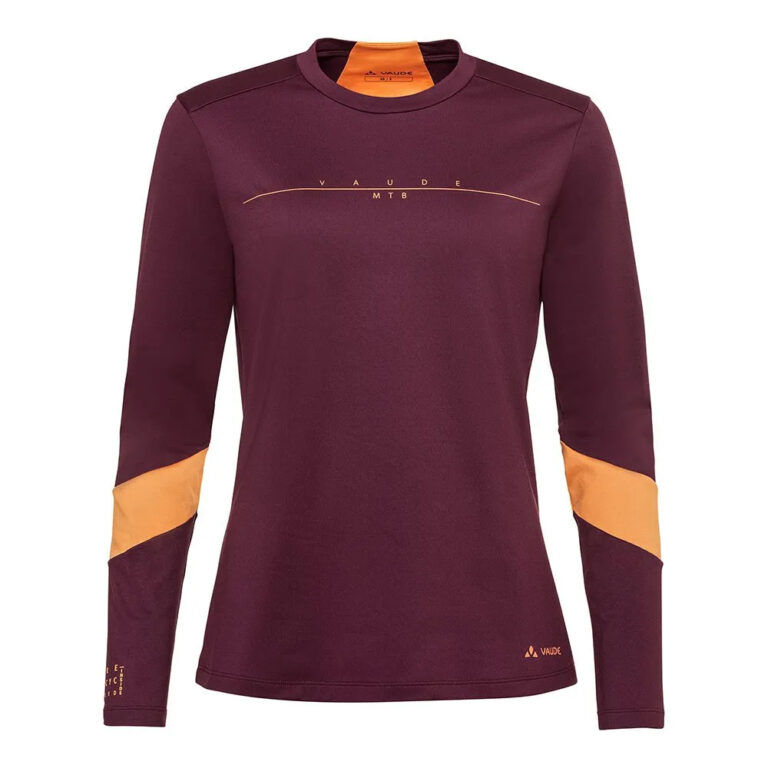 VAUDE Qimsa Logo Long Sleeve T-shirt 36 Cassis - 44 Cassis - Image 3