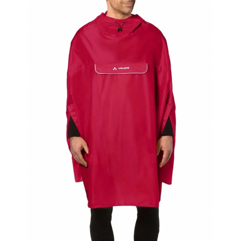 VAUDE Valdipino Waterproof Poncho S Indian Red - 2XL Indian Red - Image 3