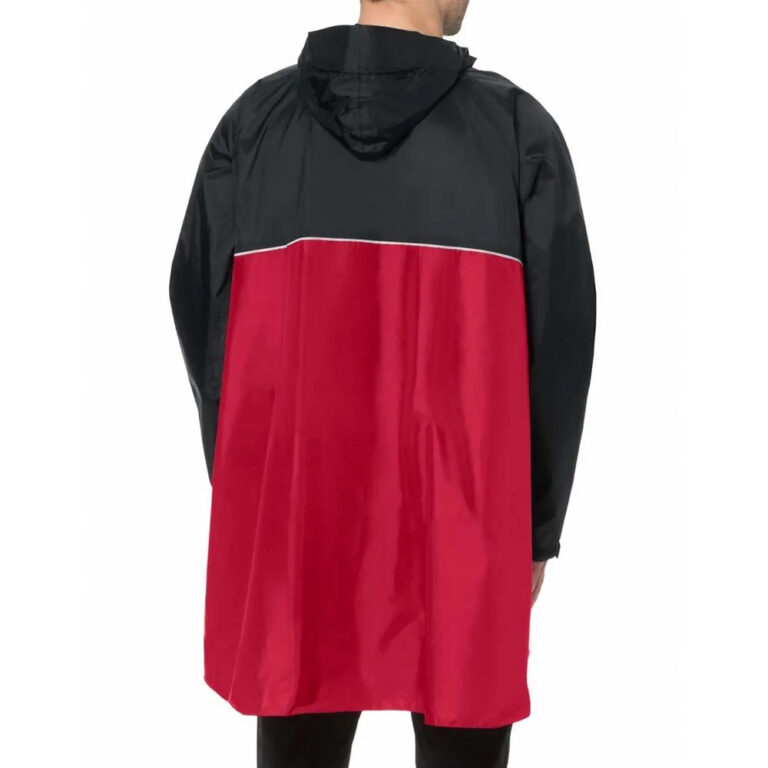 VAUDE Valero Waterproof Poncho S Indian Red - 2XL Indian Red - Image 4