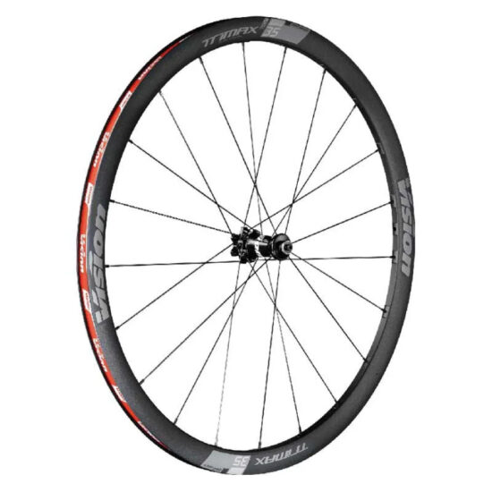 Vision Trimax 35 DB 700C Tubeless Road Wheel Set 13 x 100 / 12 x 142 mm &amp; Shimano/Sram HG Grey