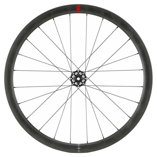 Wilier SLR38 KC CL Disc Tubeless Road Wheel Set 12 x 100 / 12 x 142 mm &amp;  Campagnolo Black - Shimano/Sram HG Black