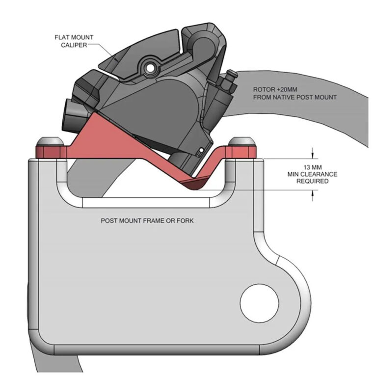 Wolf tooth Wolf Tooth Post To Flat Mount Front Disc Adapter One Size Black - Image 4