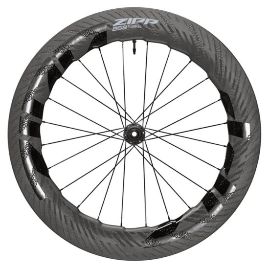 Zipp 858 NSW CL Disc Tubeless Road Wheel Set 12 x 100 / 12 x 142 mm &amp;  Shimano/Sram HG Black / Grey - Sram XDR Black / Grey