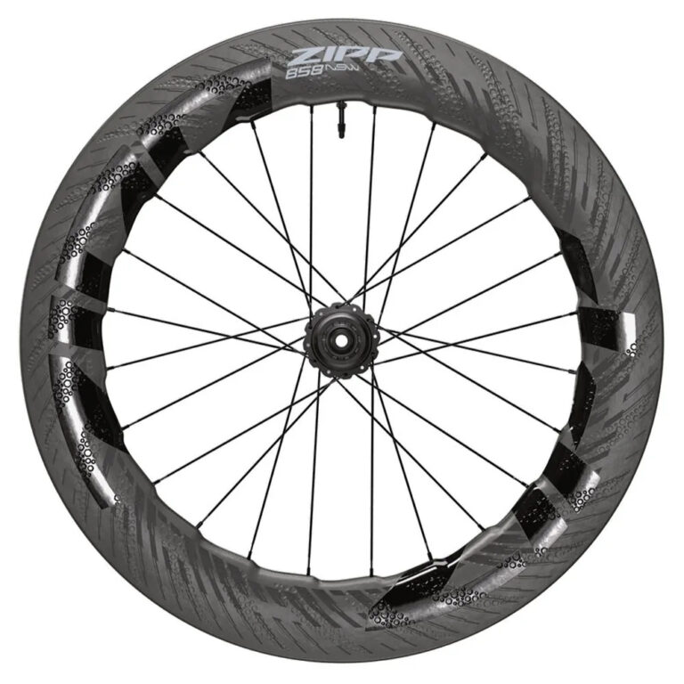 Zipp 858 NSW CL Disc Tubeless Road Wheel Set 12 x 100 / 12 x 142 mm &amp;  Shimano/Sram HG Black / Grey - Sram XDR Black / Grey - Image 3